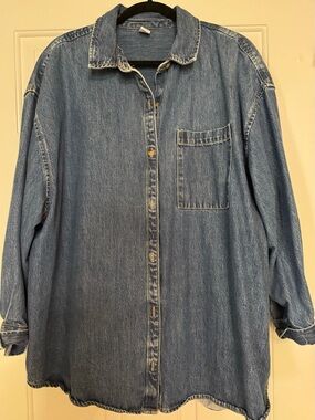 Old Navy Navy Blue Denim Shirt